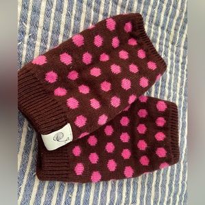Women’s Polka Dot Fingerless Gloves